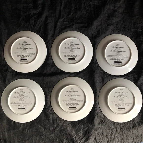 Collectible Decorative Plates: Lena Liu’s Hummingbird Treasury Set of 6 - Picture 9 of 17